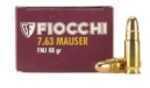 7.63mm Mauser 88 Grain Full Metal Jacket 50 Rounds Fiocchi Ammunition